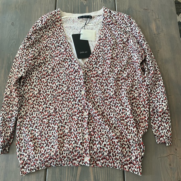Zara Sweaters - Zara Leopard Print Cardigan